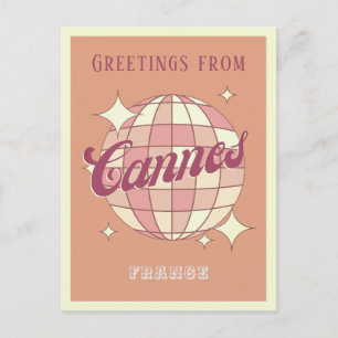 La tarjeta postal del Fiesta retro vintage de Cann