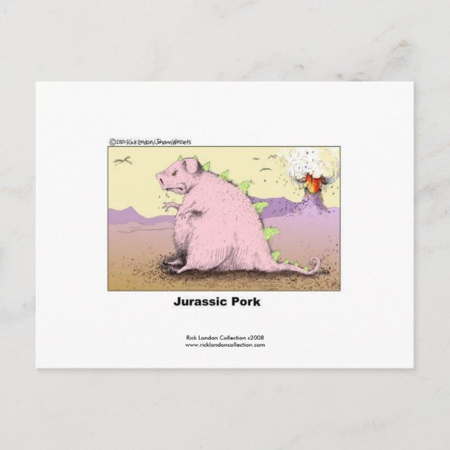 La tarjeta postal del Personalizado Jurrasic Pork  (Anverso)