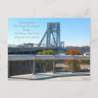 La tarjeta postal del puente de George Washington 