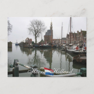 La tarjeta postal del viejo puerto de Hoorn Hollan