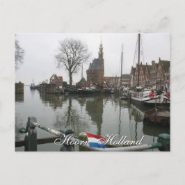 La tarjeta postal del viejo puerto de Hoorn Hollan