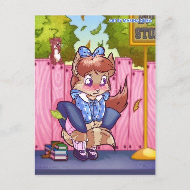 La tarjeta postal del Windy Day de Arisu (Anverso)
