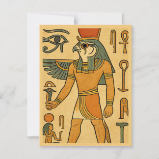 La tarjeta postal egipcia de Horus Falcon