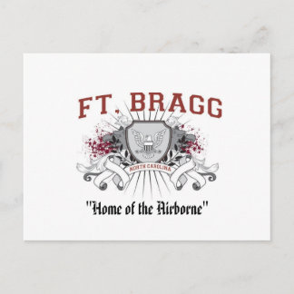 La tarjeta postal Fort Bragg "Home of Airborne"