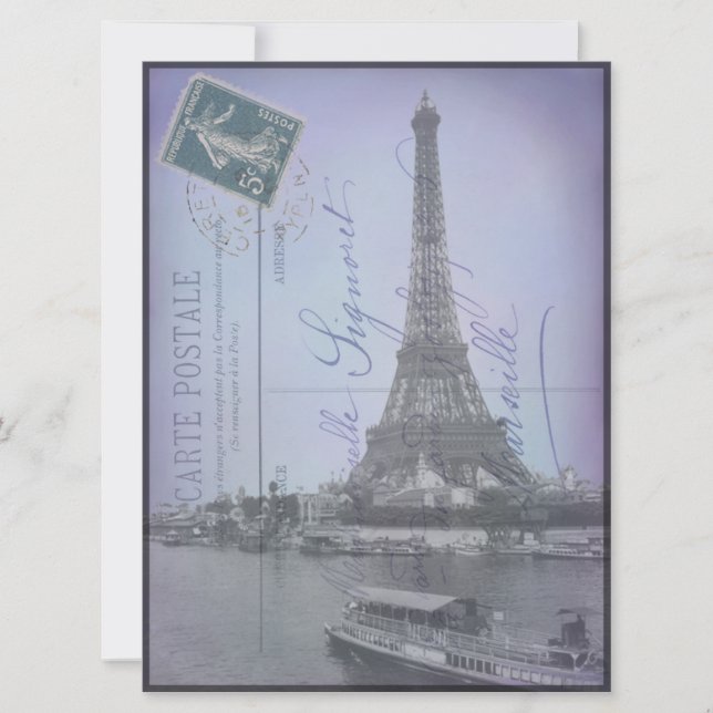 La tarjeta postal francesa del mundo de París invi (Anverso)