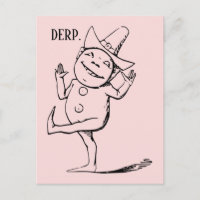 La tarjeta postal goofy Derp