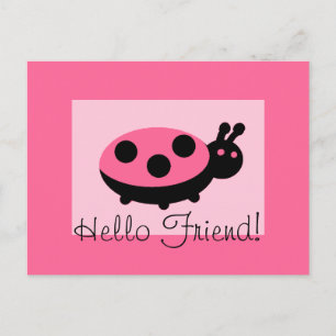 La tarjeta postal "Hello Friend" de Ladybug