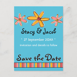 La tarjeta postal "Save the Date" de Crazy Daisy
