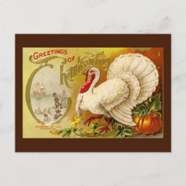 La tarjeta postal vintage de Acción de Gracias en