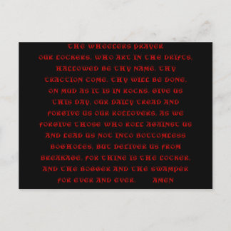 La tarjeta postal WHEELERS PRAYER