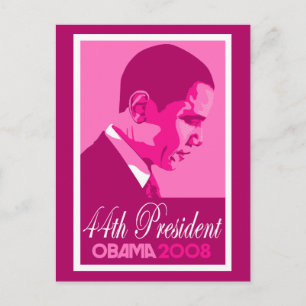 La tarjeta presidencial 44ª color rosa de Obama 3