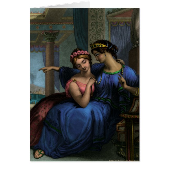 La tarjeta romana de las hermanas (Frente)