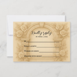 La tarjeta RSVP de Vow Wedding esculpida