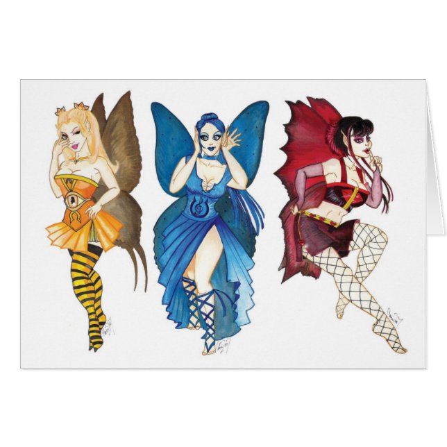 La tarjeta sabia de tres hadas (Anverso (Horizontal))