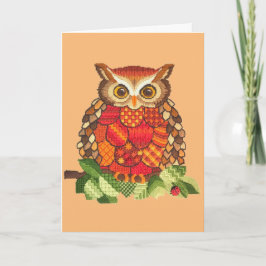 La tarjeta Stichery de búho