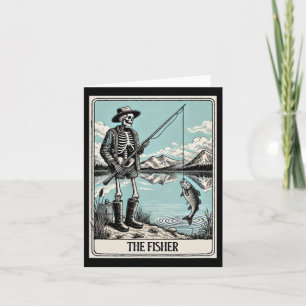 La Tarjeta Tarot De Esqueleto Pescador Para Los Am