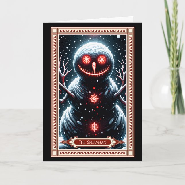 La tarjeta Tarot de Snowman (Anverso)