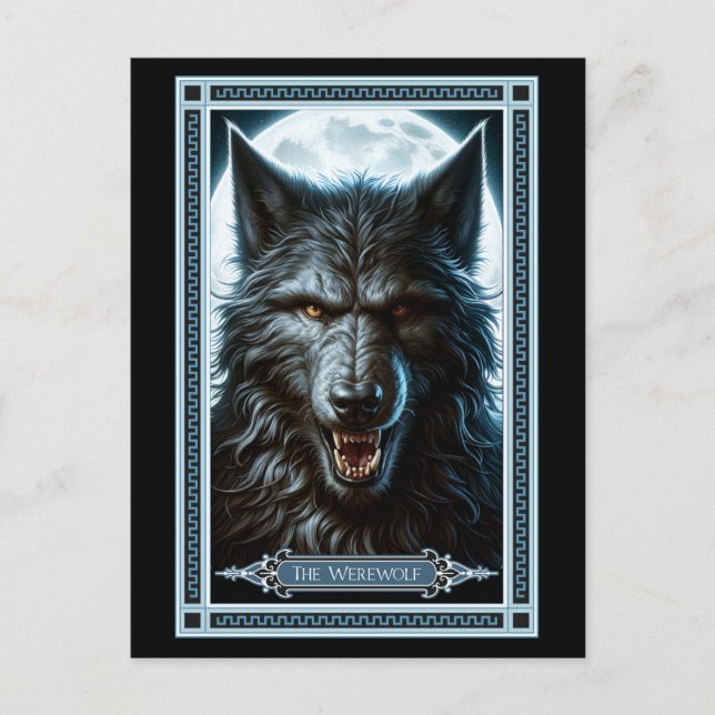 La tarjeta Tarot de Werewolf (Anverso)