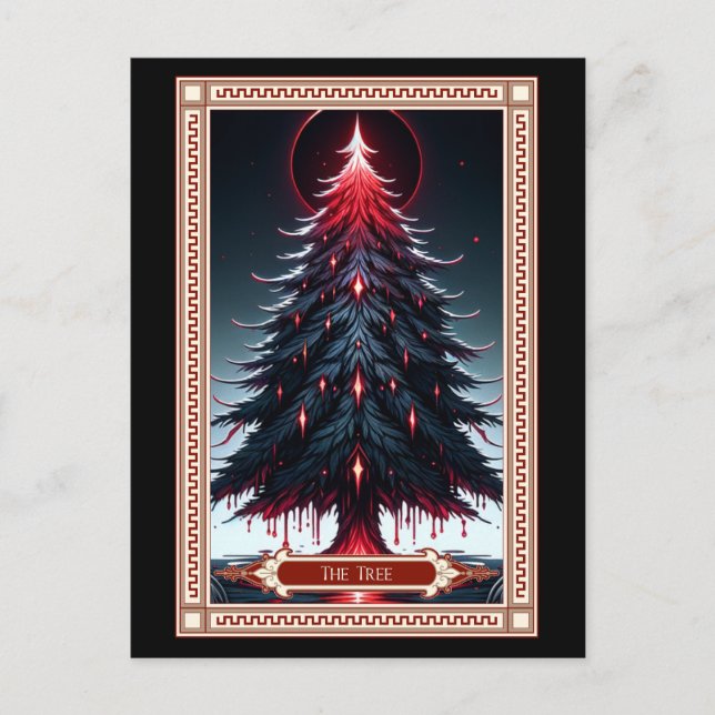 La tarjeta Tarot del árbol de Navidad (Anverso)