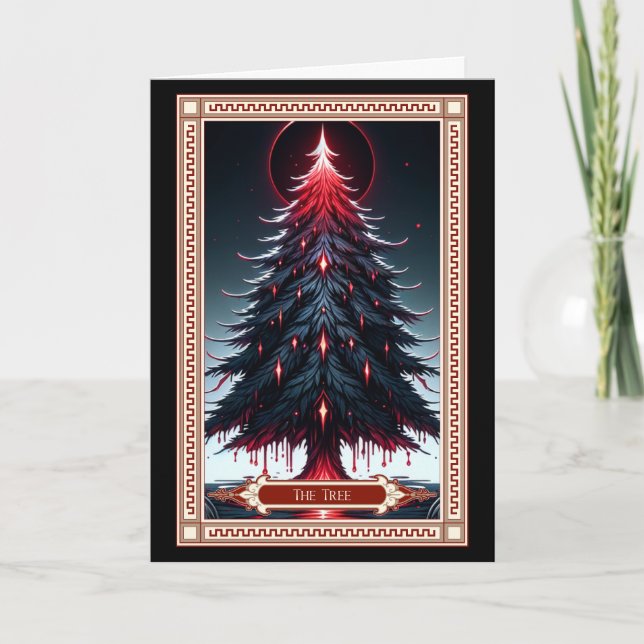 La tarjeta Tarot del árbol de Navidad (Anverso)