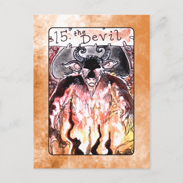 La tarjeta Tarot del diablo (Anverso)