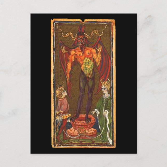La tarjeta Tarot del diablo (Anverso)