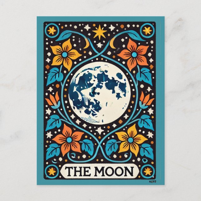 La Tarjeta Tarot Luna Llena Luna (Anverso)