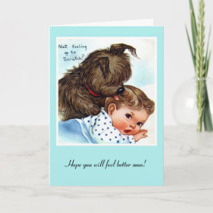 La Tarjeta Vintage Se Pone Bien Con El Cachorro Y