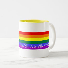 La taza arcoiris del viñedo de Martha