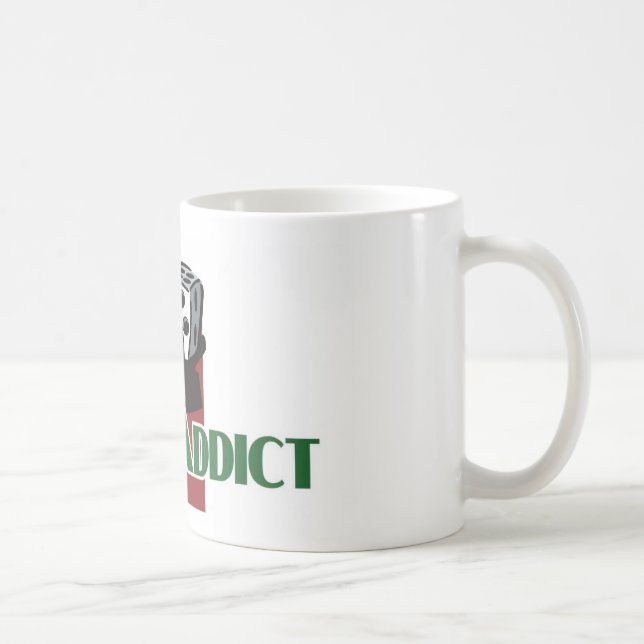 La taza blanca del adicto a las mierdas (Derecha)