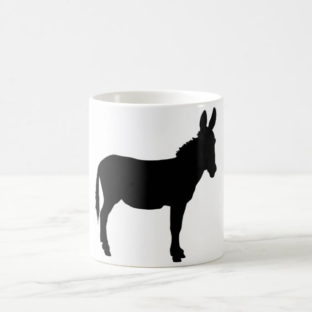 La taza blanca del logotipo del burro PERSONALIZA (Centro)