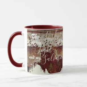 La taza con aspecto de cerámica goteada de pintura