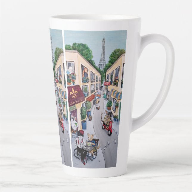 La taza de café café café con leche (Derecha)