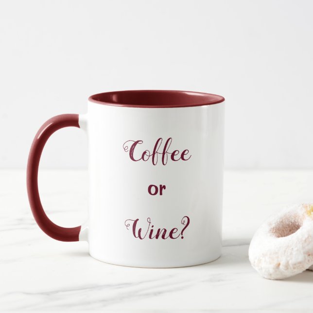 ¿La taza de café chistosa divertida dice el café o (Con donut)