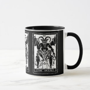 La taza de café de la tarjeta del diablo
