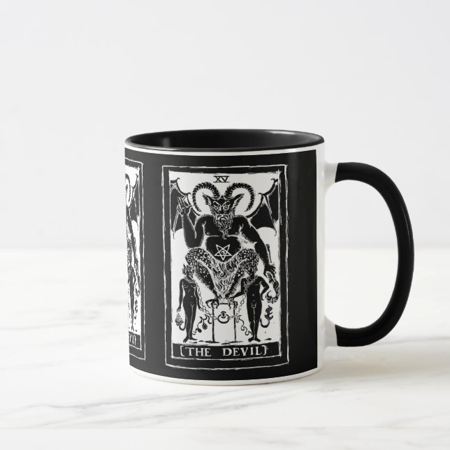 La taza de café de la tarjeta del diablo (Derecha)