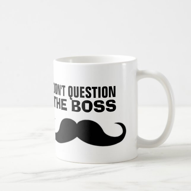 La taza de café del bigote de BOSS, divertida (Derecha)