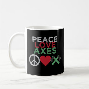 La taza de café del regalo del hacha que lanza