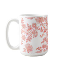 La Taza de Café Floral Clásico Toile