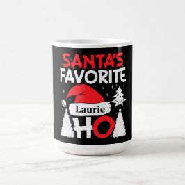 La taza de café Ho favorita de Santa Personalizada
