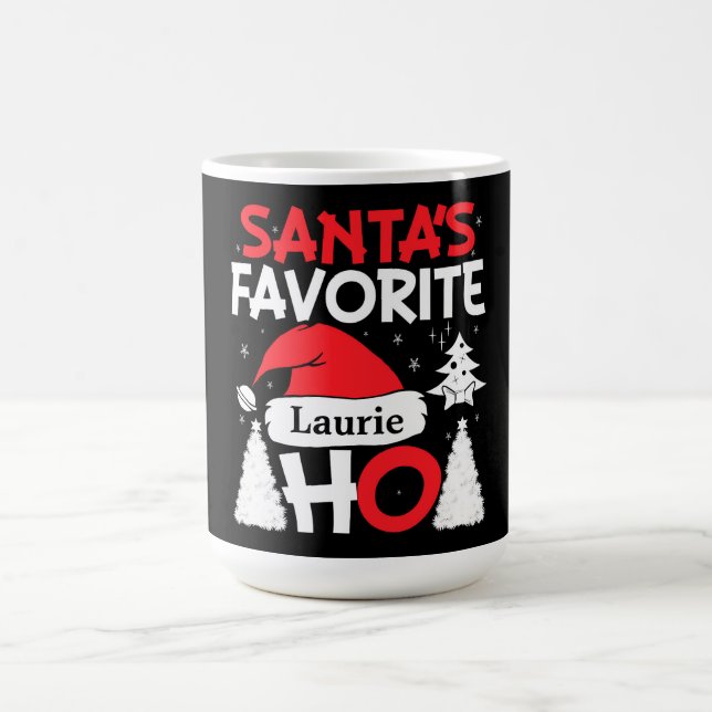 La taza de café Ho favorita de Santa Personalizada (Centro)