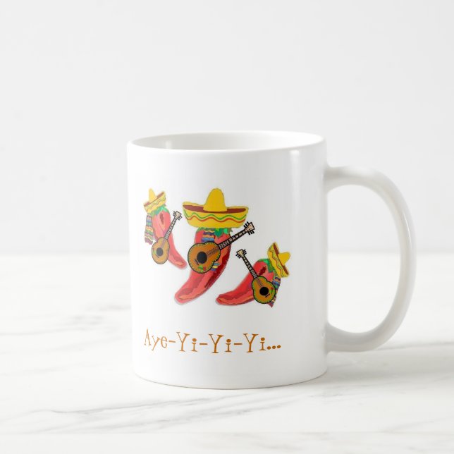 La taza de café, pimientas de chiles, Mariachi (Derecha)