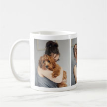 La taza de Collage de fotos de Adorable Dog Lover