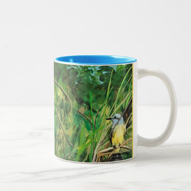 La taza de dos tonos "respira y lanza " (Derecha)