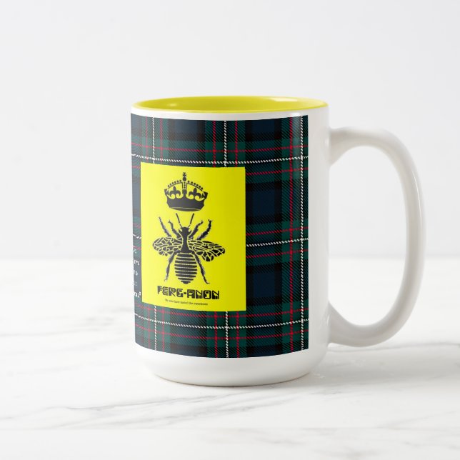 La taza de Ferganon se casó en el clan de Ferguson (Derecha)