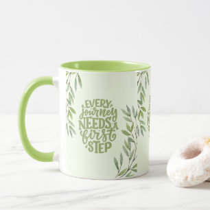 La taza de inicio del viaje