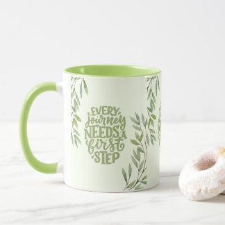 La taza de inicio del viaje