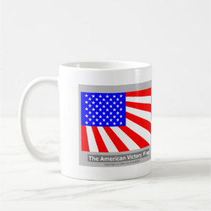 La taza de la bandera de la victoria estadounidens