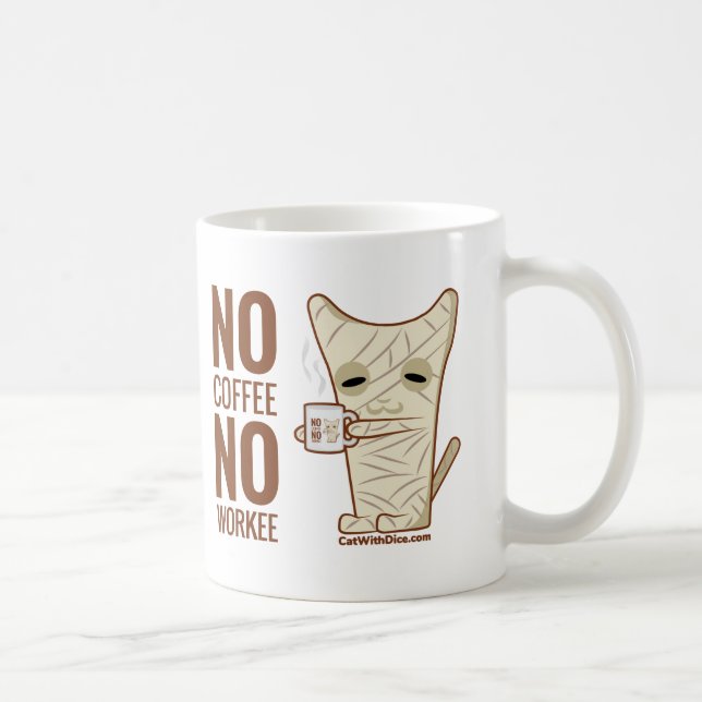 La taza de la momia - No Coffee No Workee (Derecha)