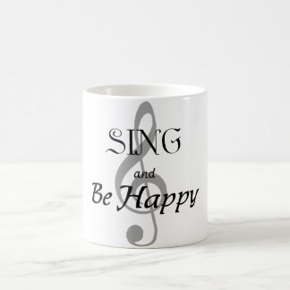 La taza de la música "canta y sea feliz "